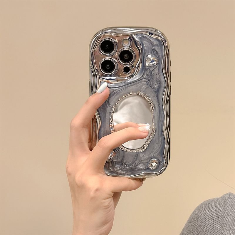 Mobby - Gespiegelde telefoonhoes - iPhone 16 Pro Max / 16 Pro / 16 Plus / 16 / 15 Pro Max / 15 Pro / 15 Plus / 15 / 14 Pro Max / 14 Pro / 14 Plus / 14 / 13 Pro Max / 13 Pro / 13 / 13 Mini