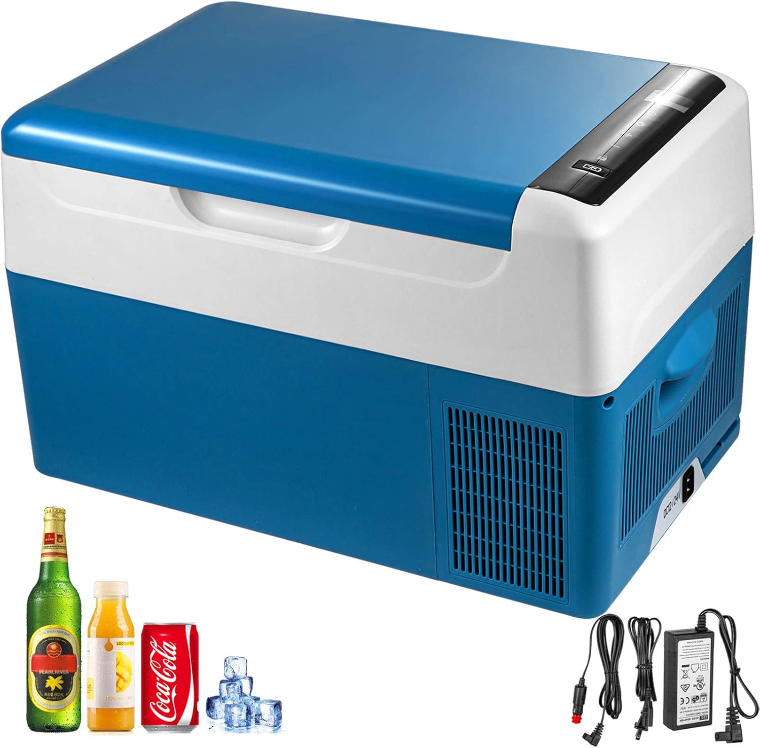 VEVOR Tragbarer Kühlschrank, 22L Kühlbox, Autokühlschrank elektrische Gefrierbox klein Gefrierschrank für Auto camping, Lkw, Boot