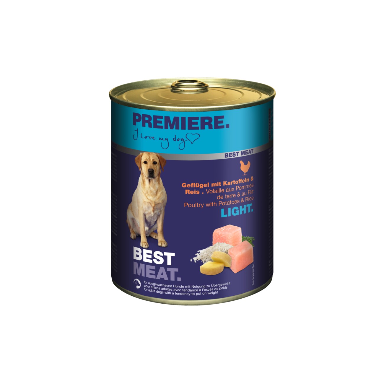 PREMIERE Best Meat Light Geflügel und Reis 6x800 g