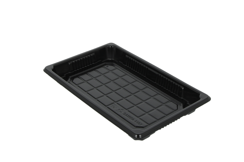 Sushi tray HP-07 + deksel 220x135x20mm Zwart