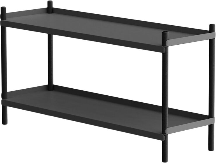 NINE BOLT Shelving 1000 - 2 shelves Oak Natural White