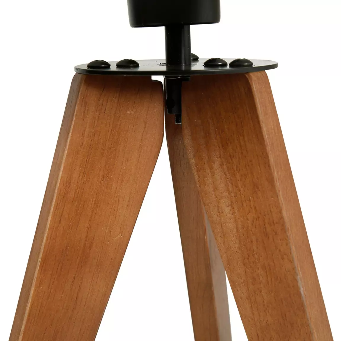 Lampe sur trépied bois et métal (H35 cm) Laps Argent