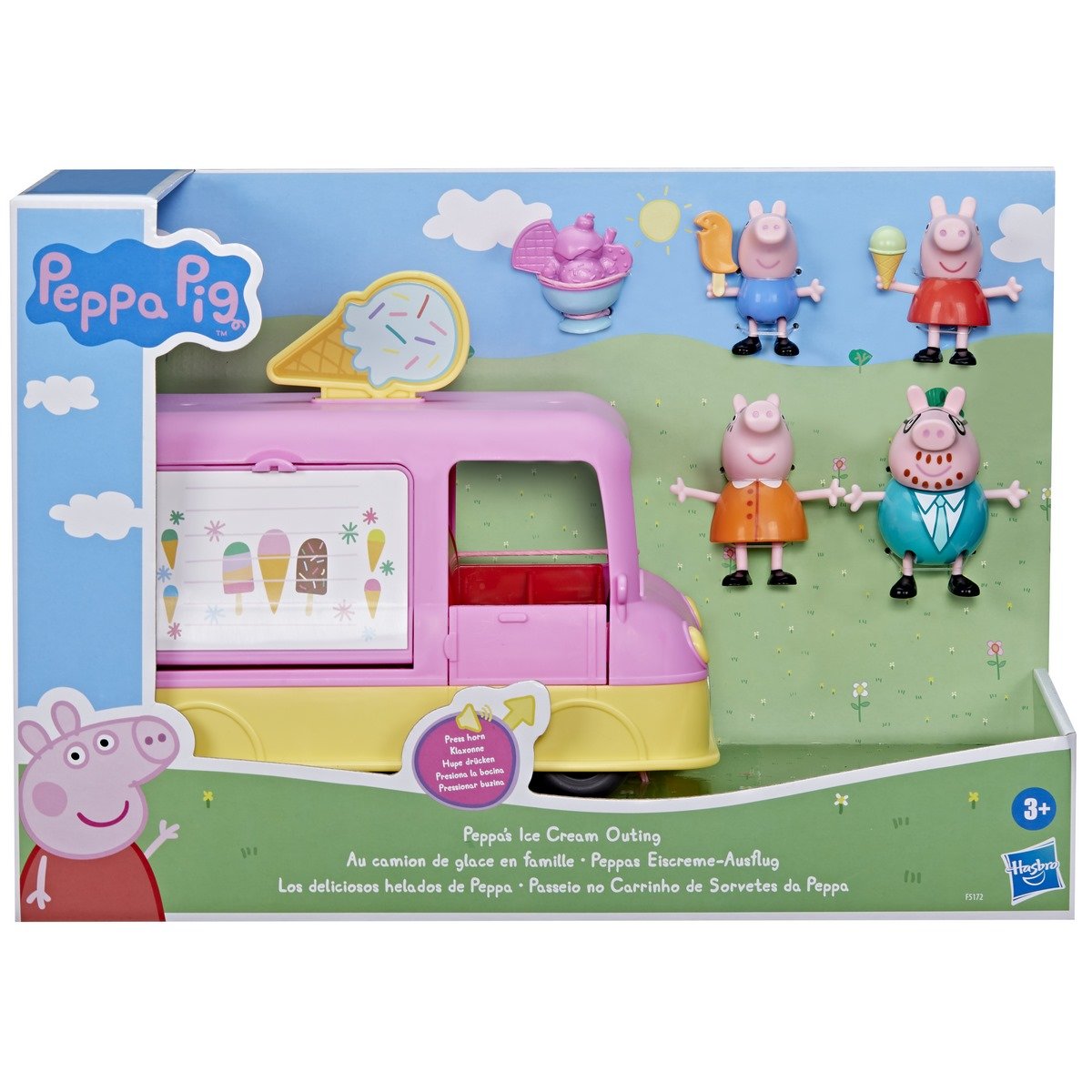 Peppa pig au camion de glace en famille