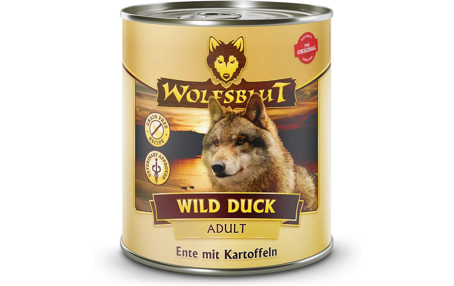 Nassfutter Dog Wild Duck, 800 gAlleinfuttermittel für ausgewachsene Hunde