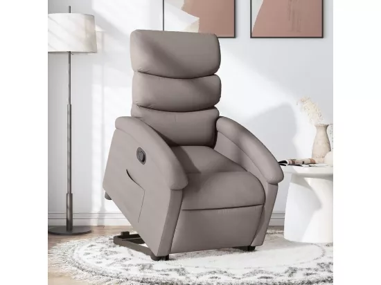 Fauteuil inclinable taupe tissu