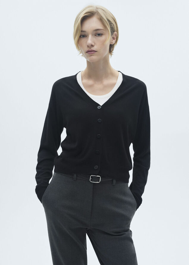 MANGO CARDIGAN. -- LUCCA Black