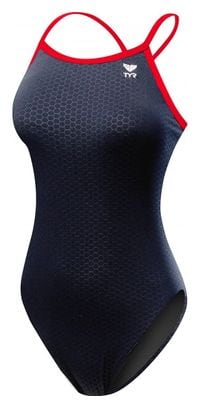 Maillot de Bain Femme TYR Hexa Diamondfit Noir/Rouge