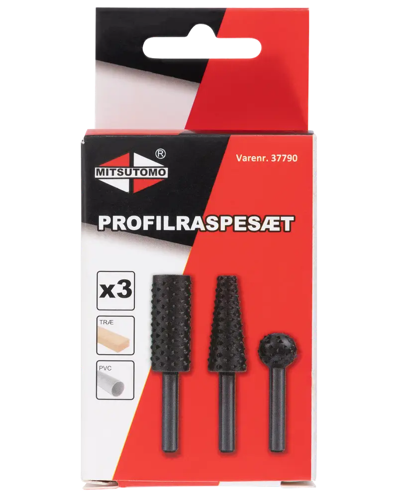 Mitsutomo Profilraspe Ø6 mm 3 dele
