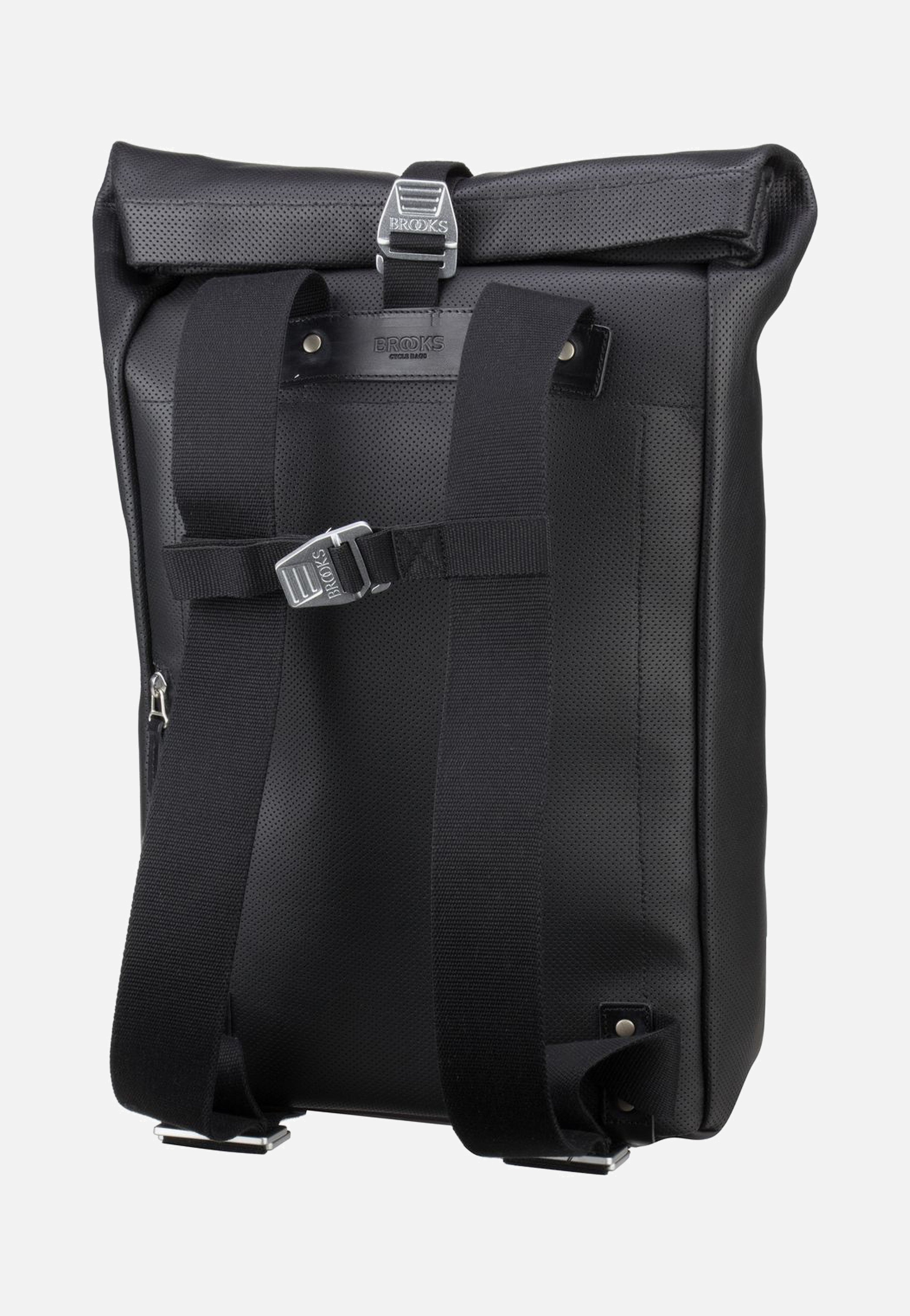 Pickwick Reflective Leather Black - Rolltop Rucksack