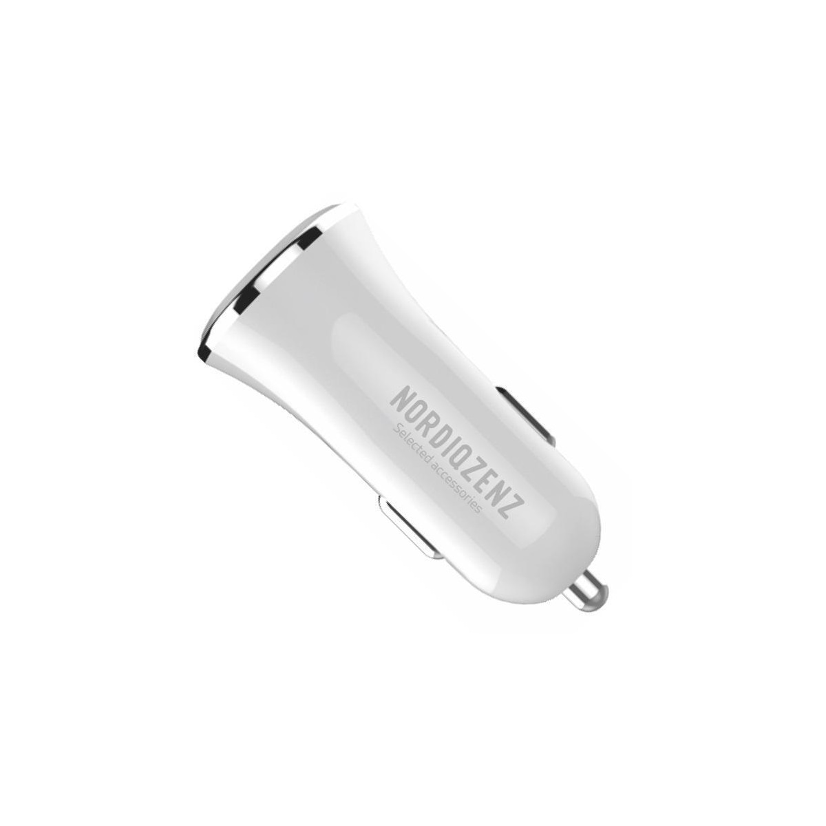 NORDIQZENZ Billader 2,4A, 2xUSB, Hvit
