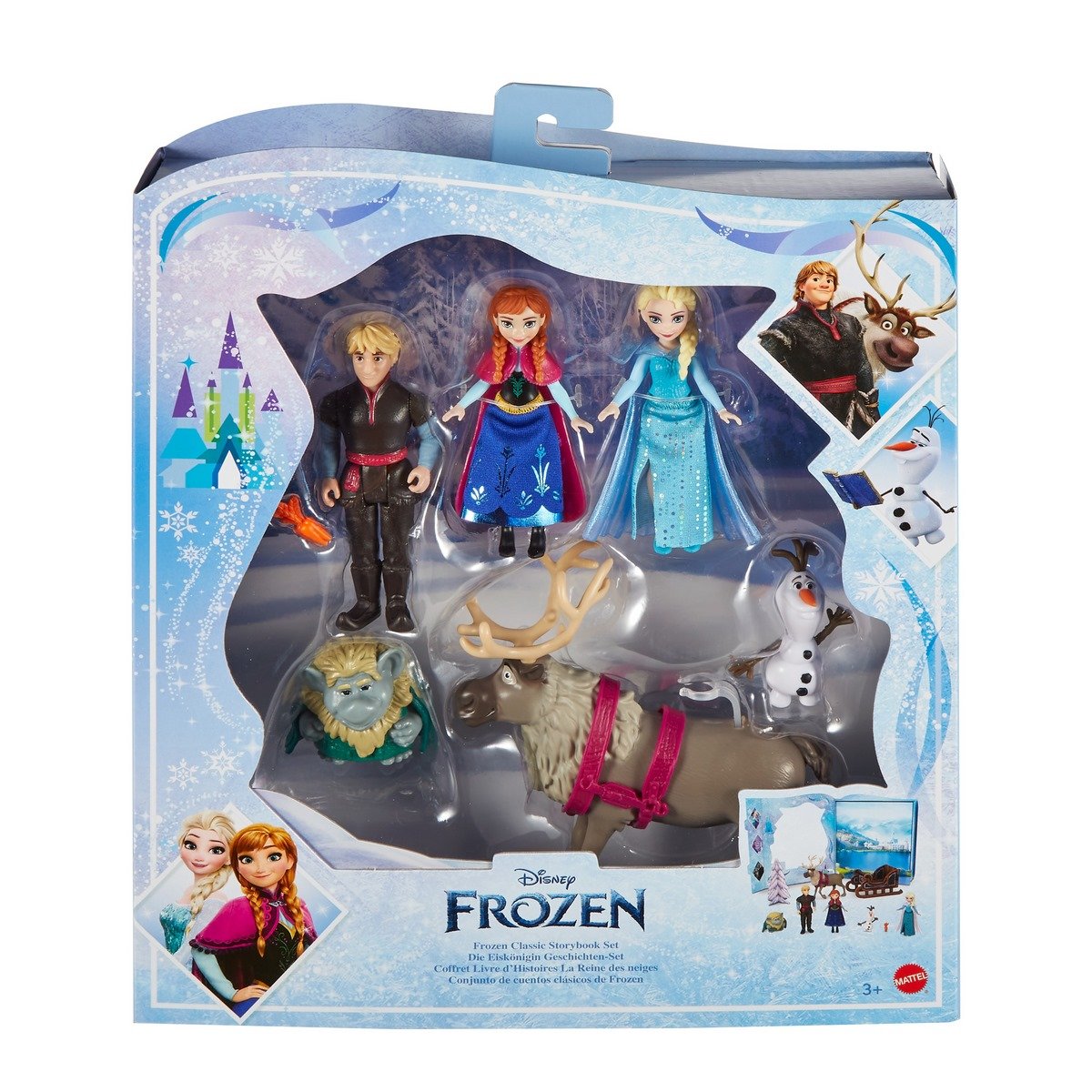 Coffret livre d'histoires et figurines La Reine des Neiges