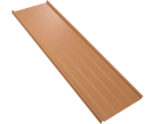 PRECIT trapezium dakbaan W33LR koperbruin RAL 8004 vaste breedte 548 mm x dikte 0,5 mm (verkocht per meter van 150 tot max. 700 cm)