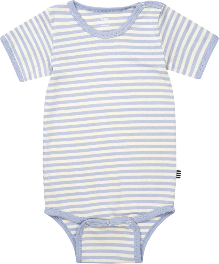 Mads Nørgaard - Copenhagen Soft Duo Striped Body Short Sleeve Off white/zen blue