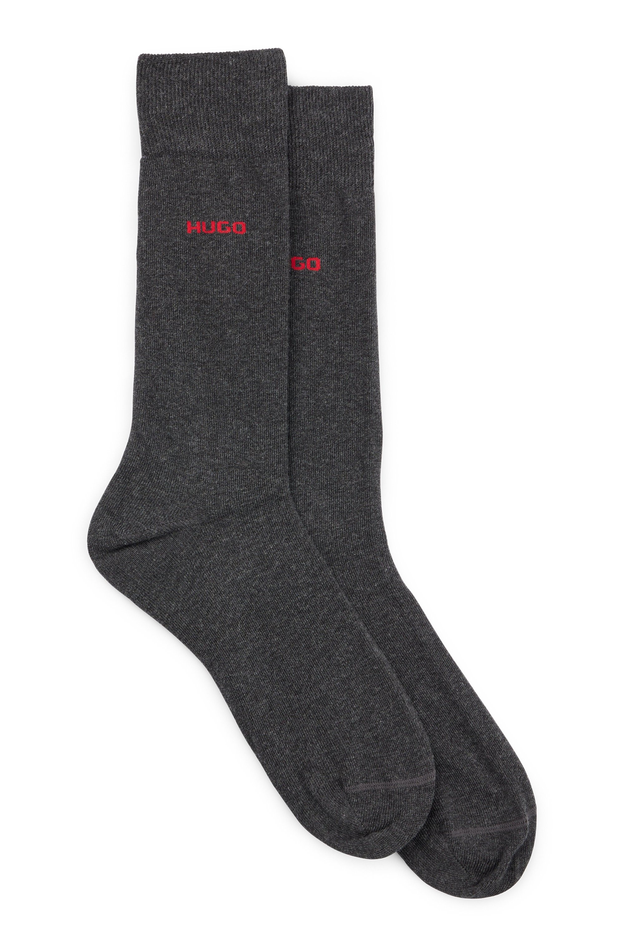 HUGO Underwear Businesssocken »2P RS UNI CC« Packung, 2er Pack, 2 Paar tlg. mit kontrastfarbenem HUGO Logo-Schriftzug