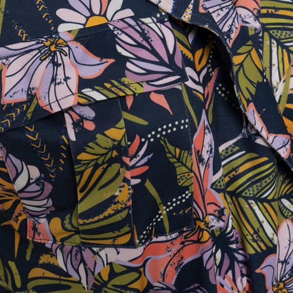 TwoDay dames playsuit zwart met bloemenprint