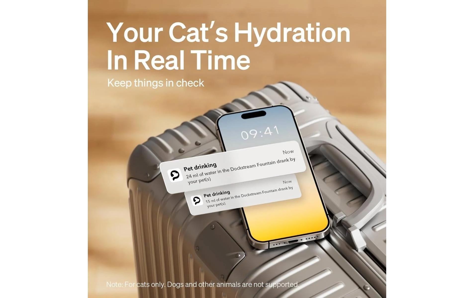 Dockstream intelligenter Katzenbrunnen Weiss<br>Intelligenter Trinkbrunnen mit App-Steuerung für Haustiere
