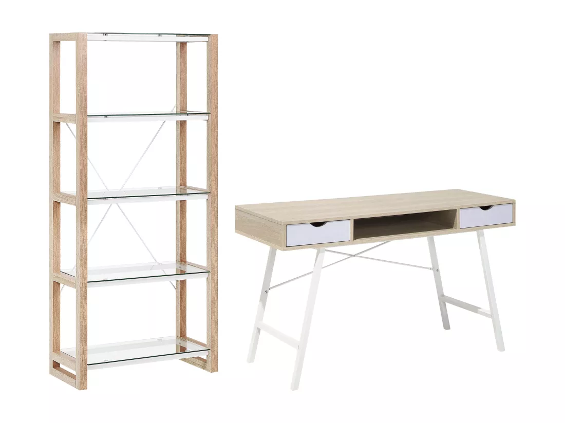 Ensemble pour bureau JENKS/CLARITA Blanc