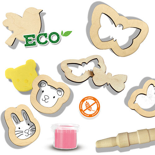 Ses creative eco boetseerklei met gereedschap - dieren -15-delig