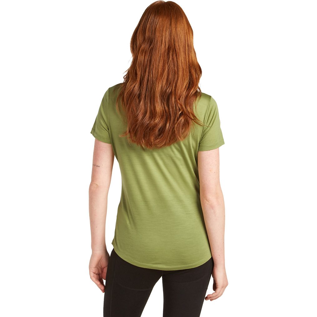 Icebreaker Merino 125 Cool-Lite Sphere Across the Peaks T-Shirt Damen olive