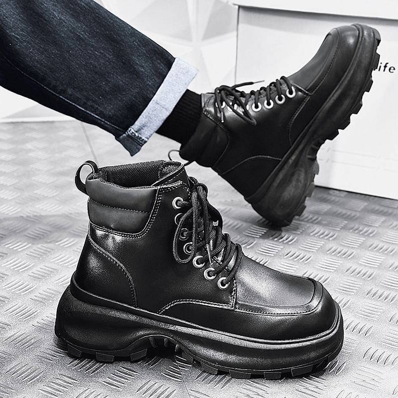 Tanzanite - Veterschoenen met plateauzool