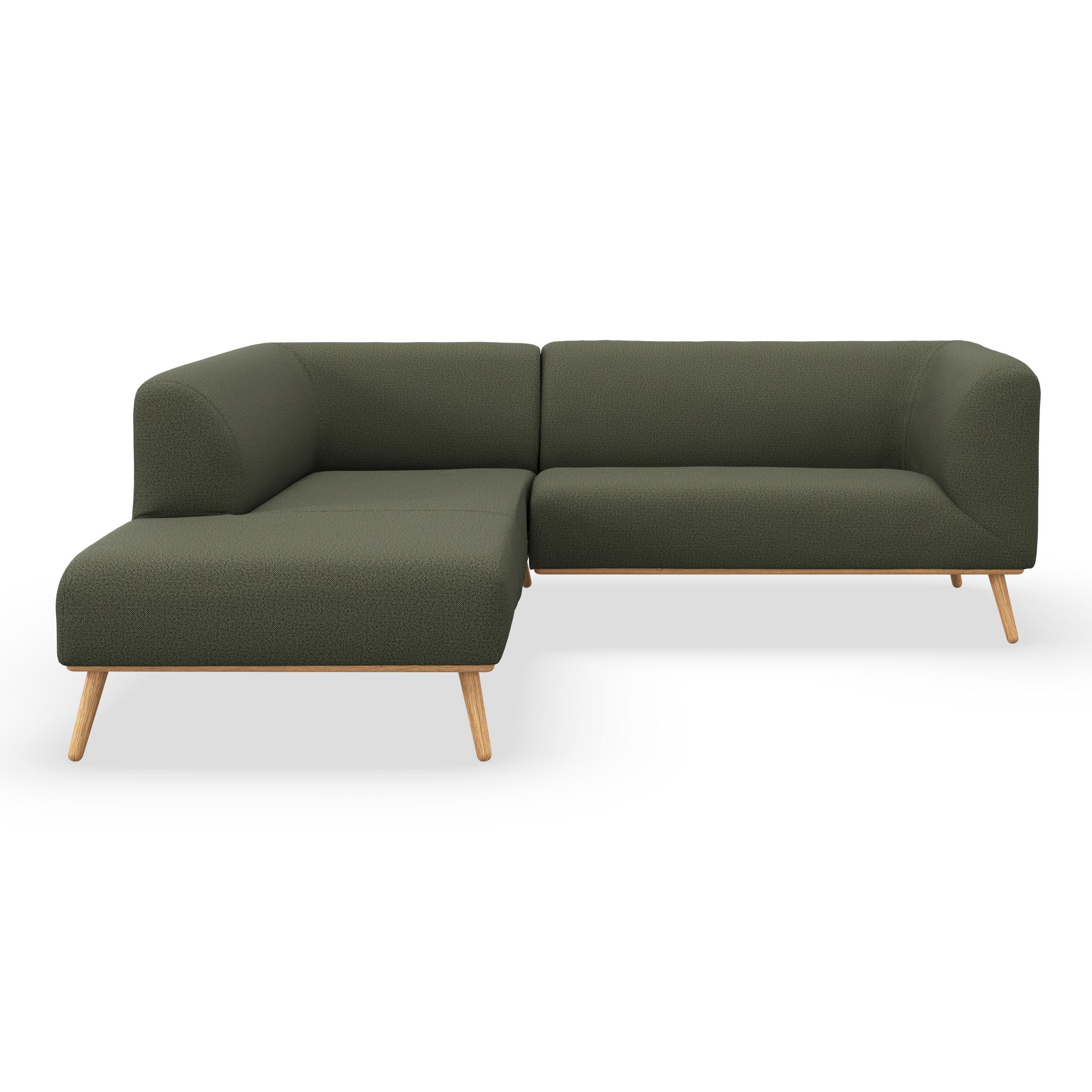 Land venstrevendt hjørnesofa med pufafslutning