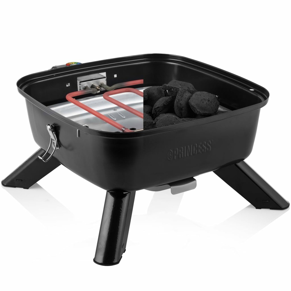 Gril barbecue hybride portable 2000 w noir