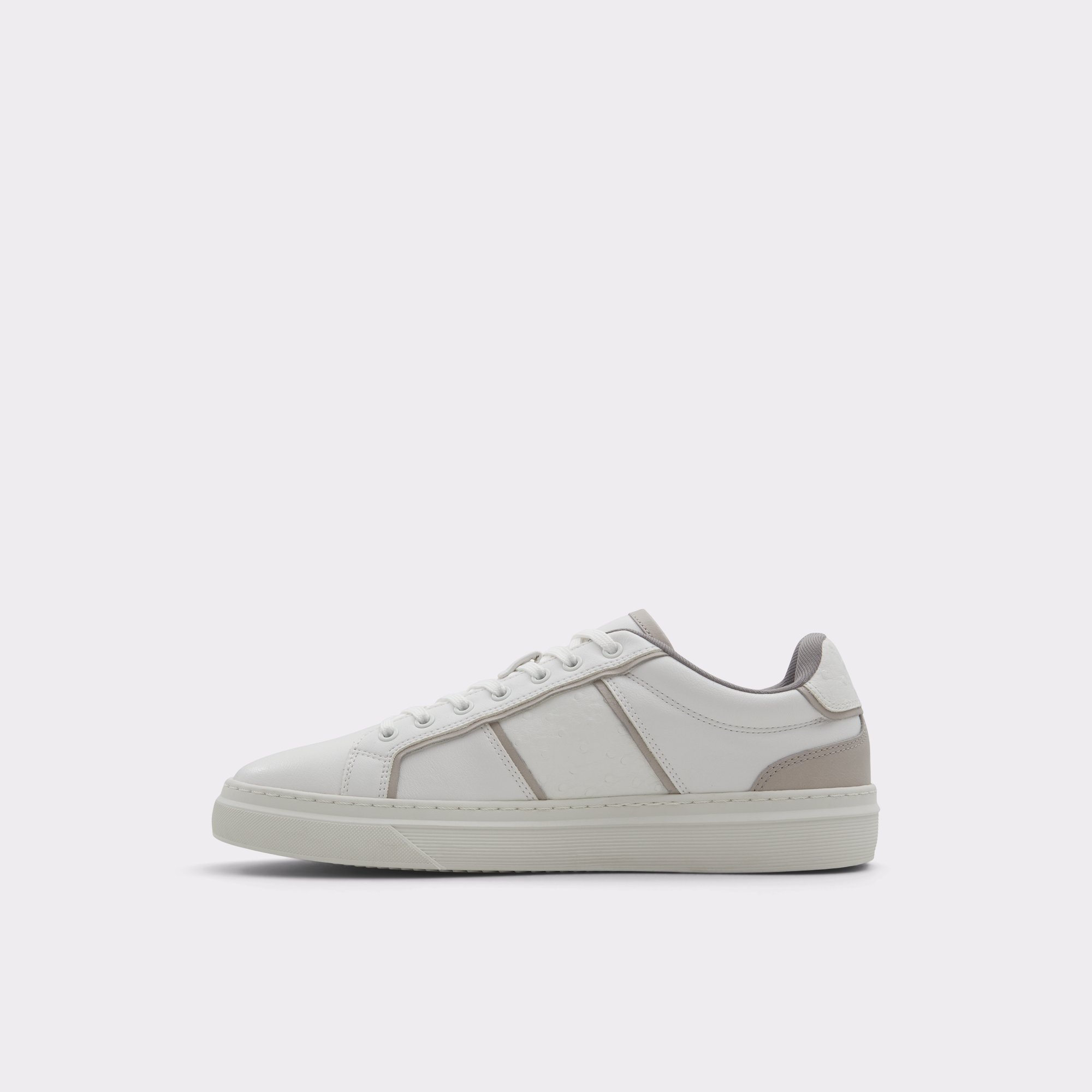 Courtline White Synthetic Mixed Material Men Low top