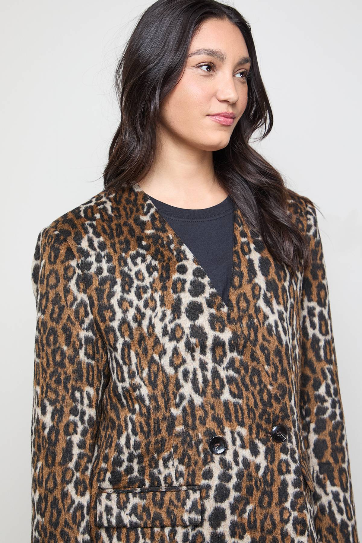 Oasis Manteau Blazer sans Col