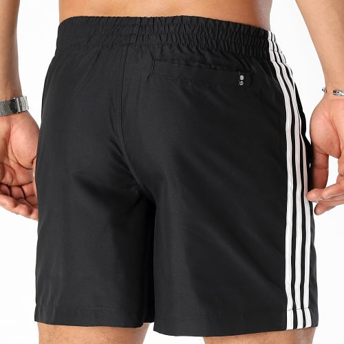 Short De Bain A Bandes HT4406 Noir