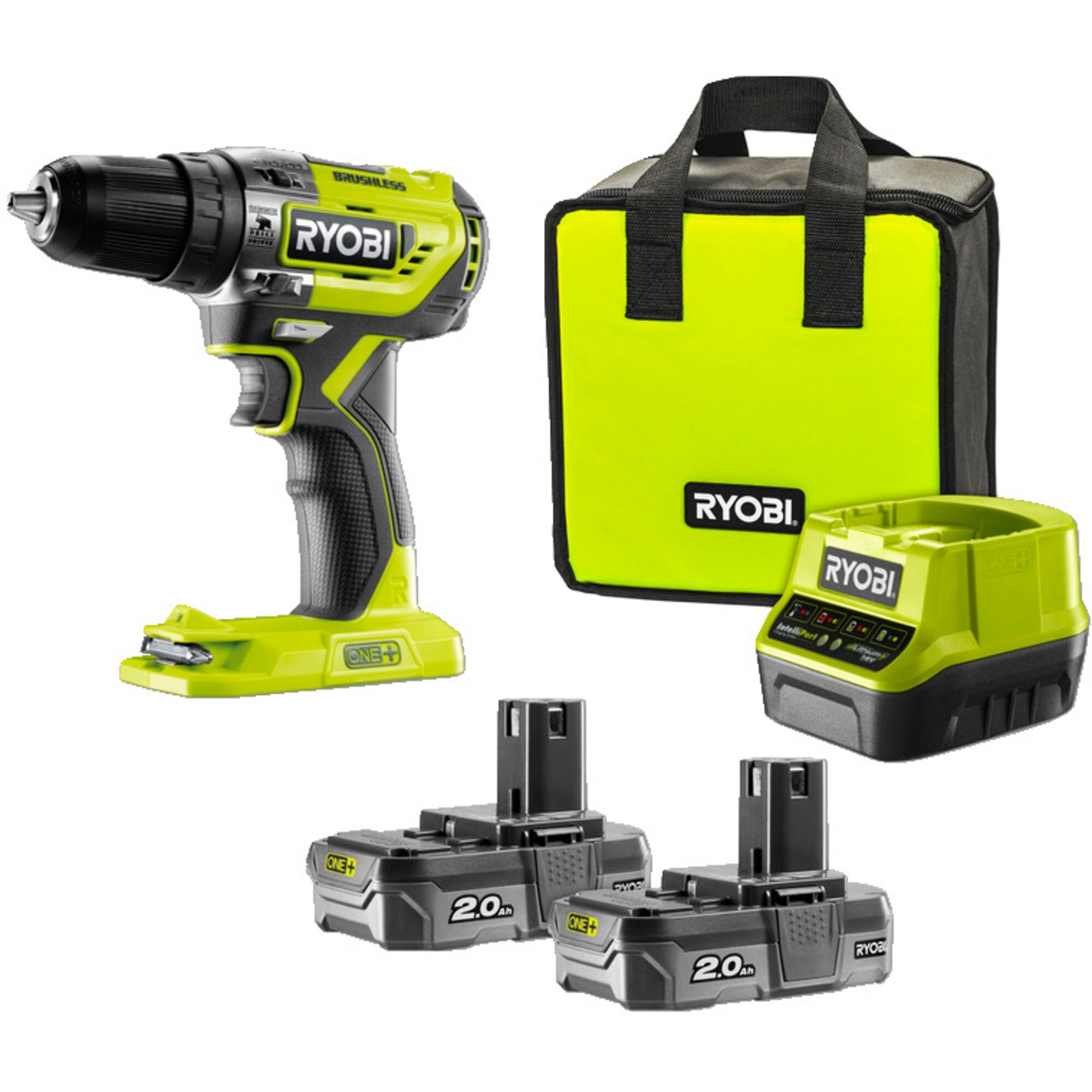 Ryobi Schlagbohrschrauber ONE+ Akku-Schlagbohrschrauber R18PD5-220S, 18Volt