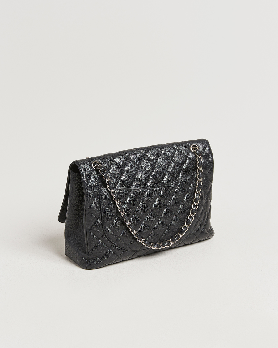 Chanel Pre-Owned Classic Single Flap Maxi Black Caviar
