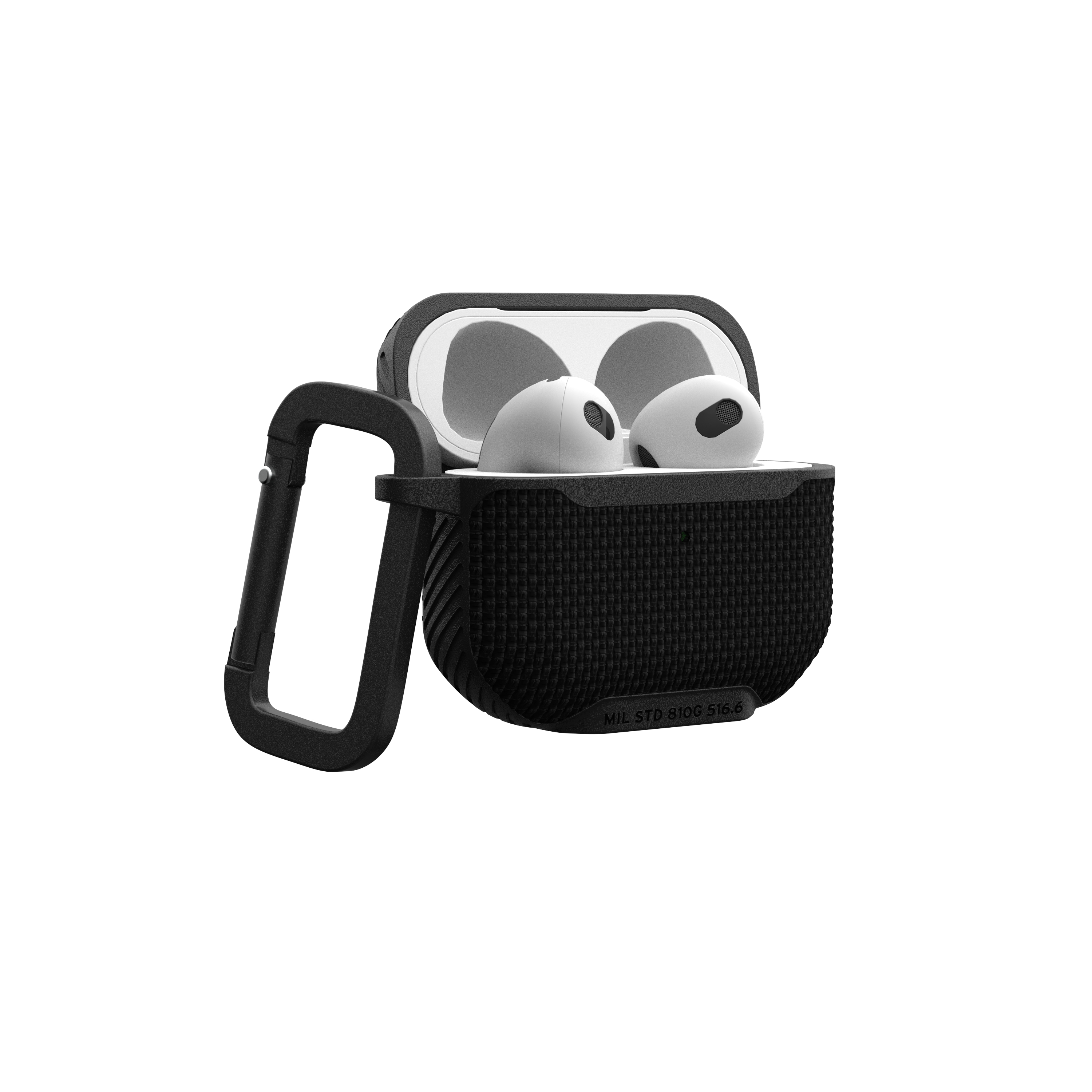 AirPods (3. Generation) Nylon Schutzhülle mit Karabinerhaken Metropolis (104126114040) - Schwarz