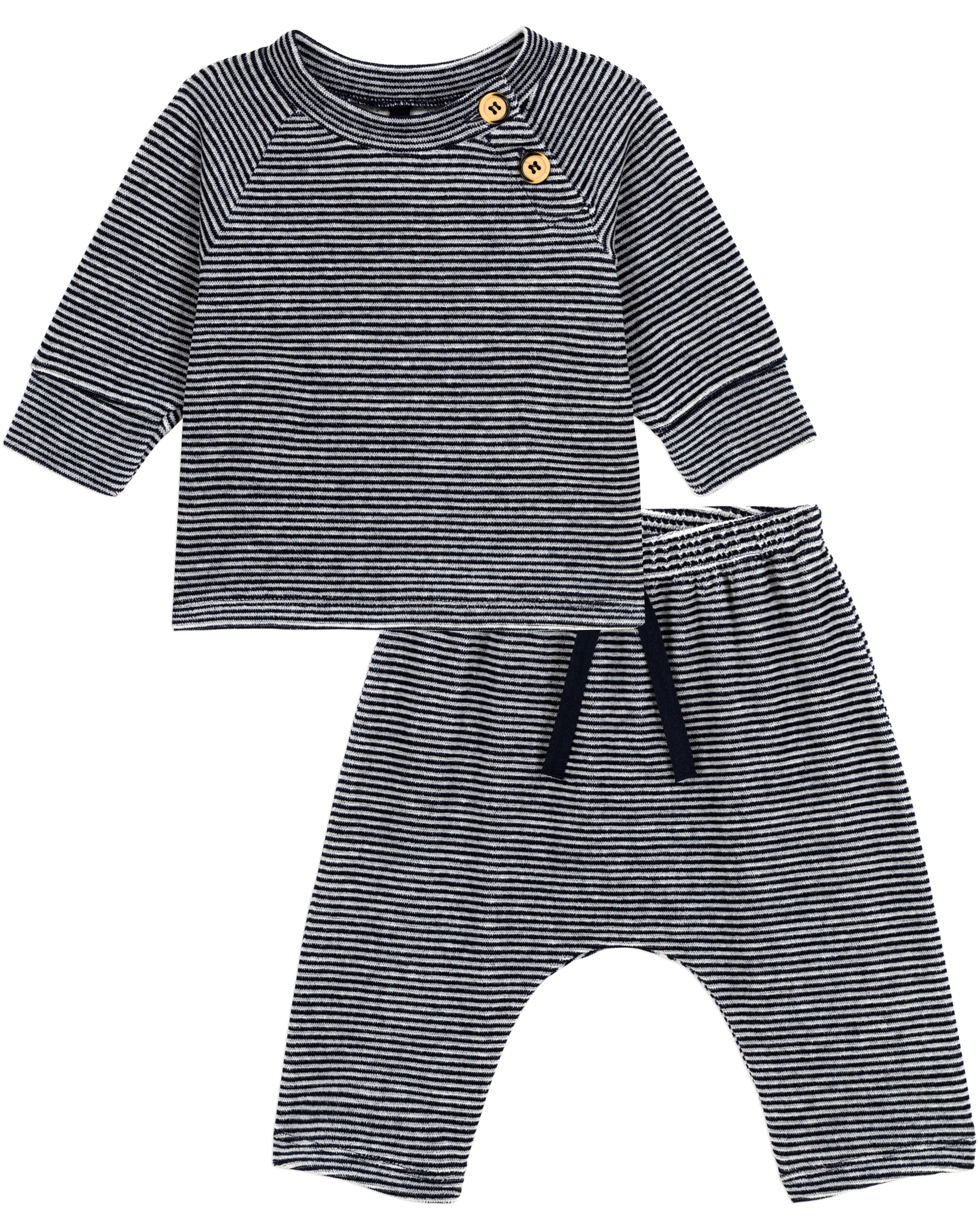 Langarmshirt BEBE 2-teilig in smoking/marshmallow