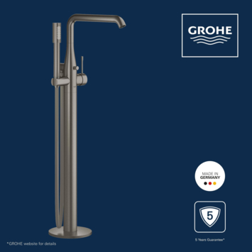 Grohe Colours Vrijstaande Badkraan Essence New Grafiet met Handdouche