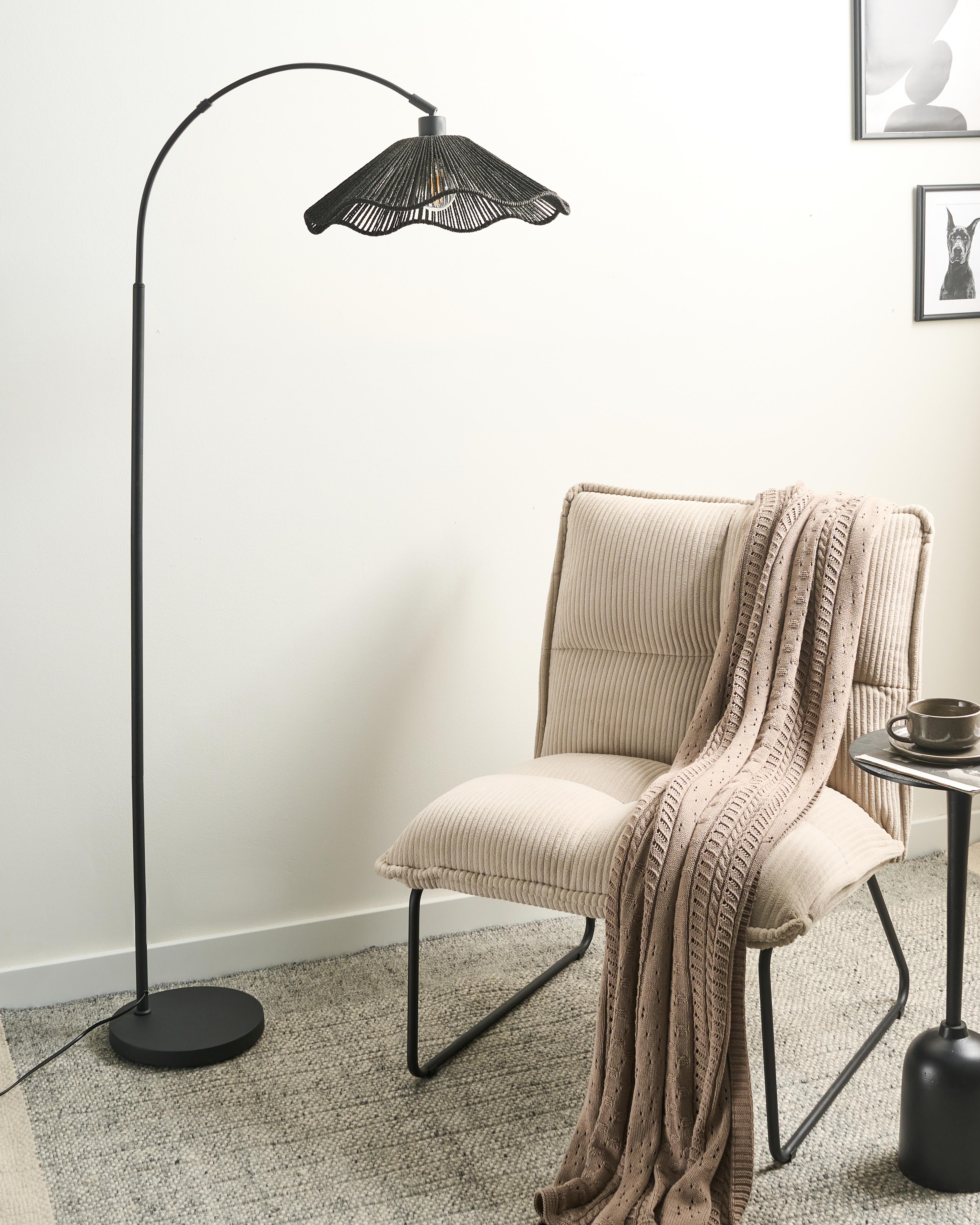 Staande lamp MIGORI Papier Zwart