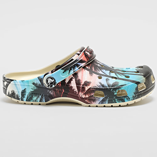 Claquettes Classic Retro Resort Clog Vert Rose Sunset
