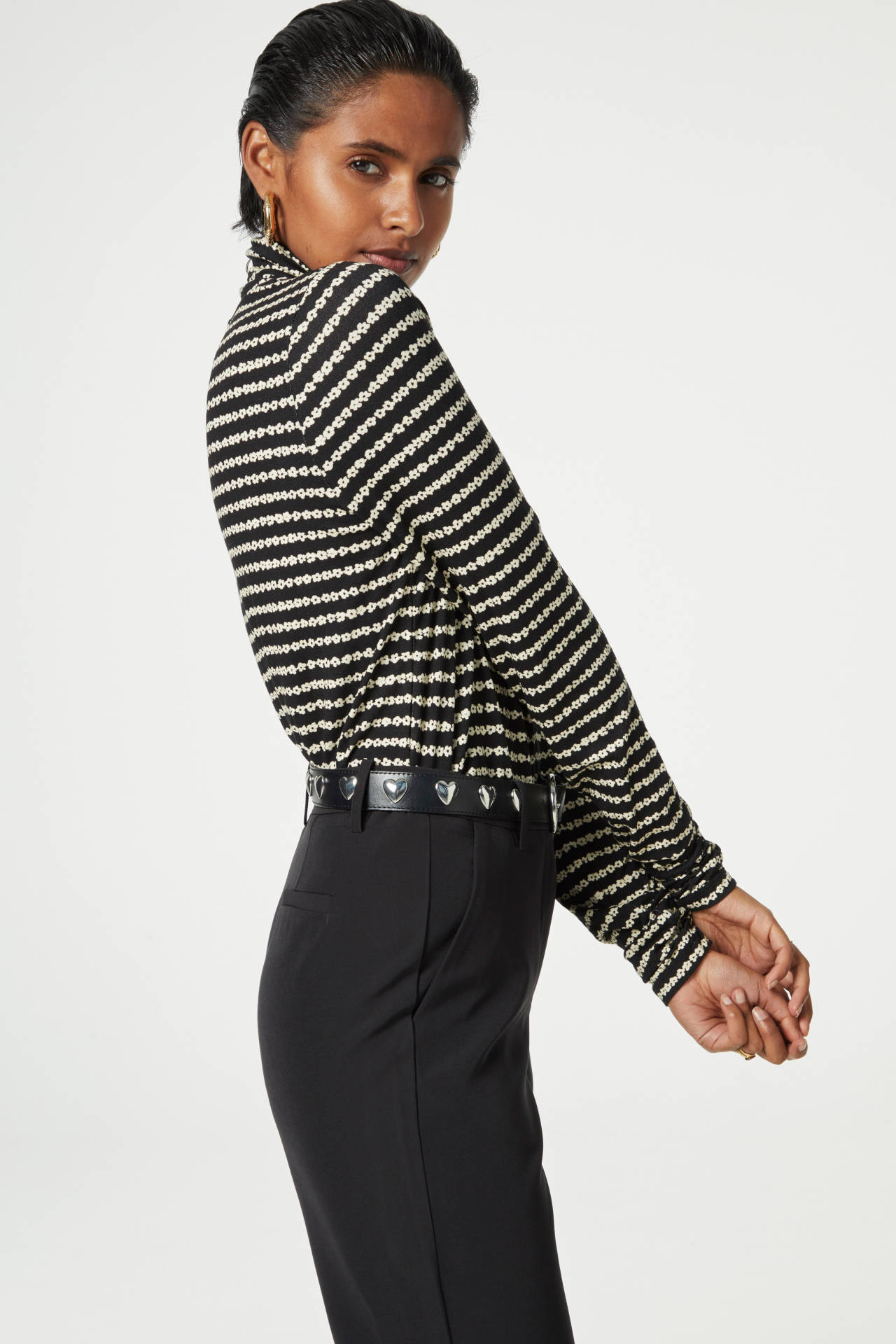 Fabienne Chapot leren riem Bold Love zwart
