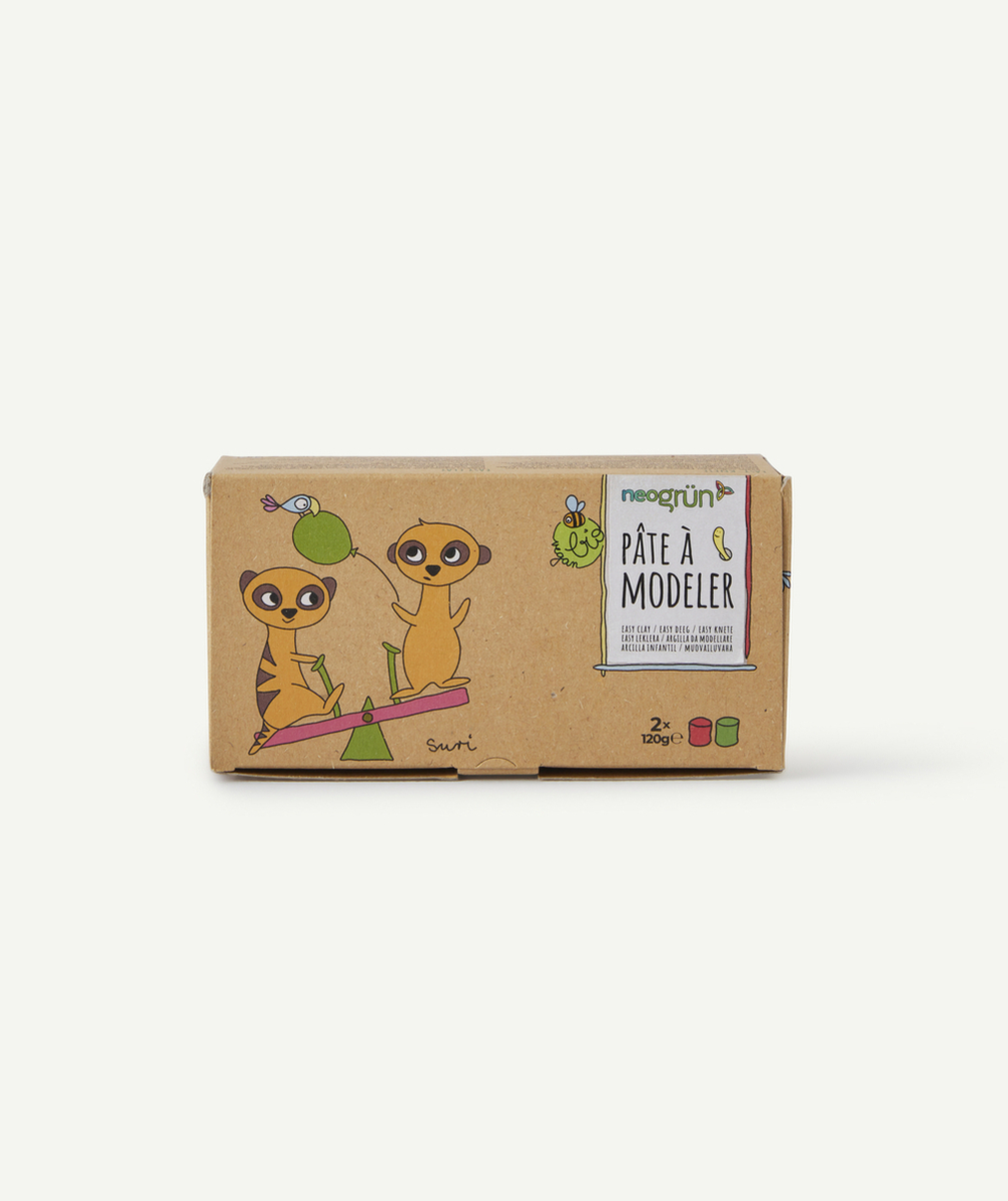 NEOGRUNPÂTE À MODELER VERTE ET ROUGE ENFANT