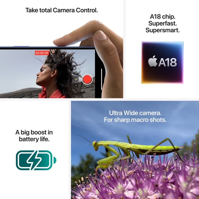 iPhone 16 Plus – 5G smartphone 256GB (blågrøn)