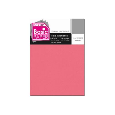 Pickup - Carton de lin - A4 (210 x 297 mm) - 215 g/m² - 10 feuilles - rose