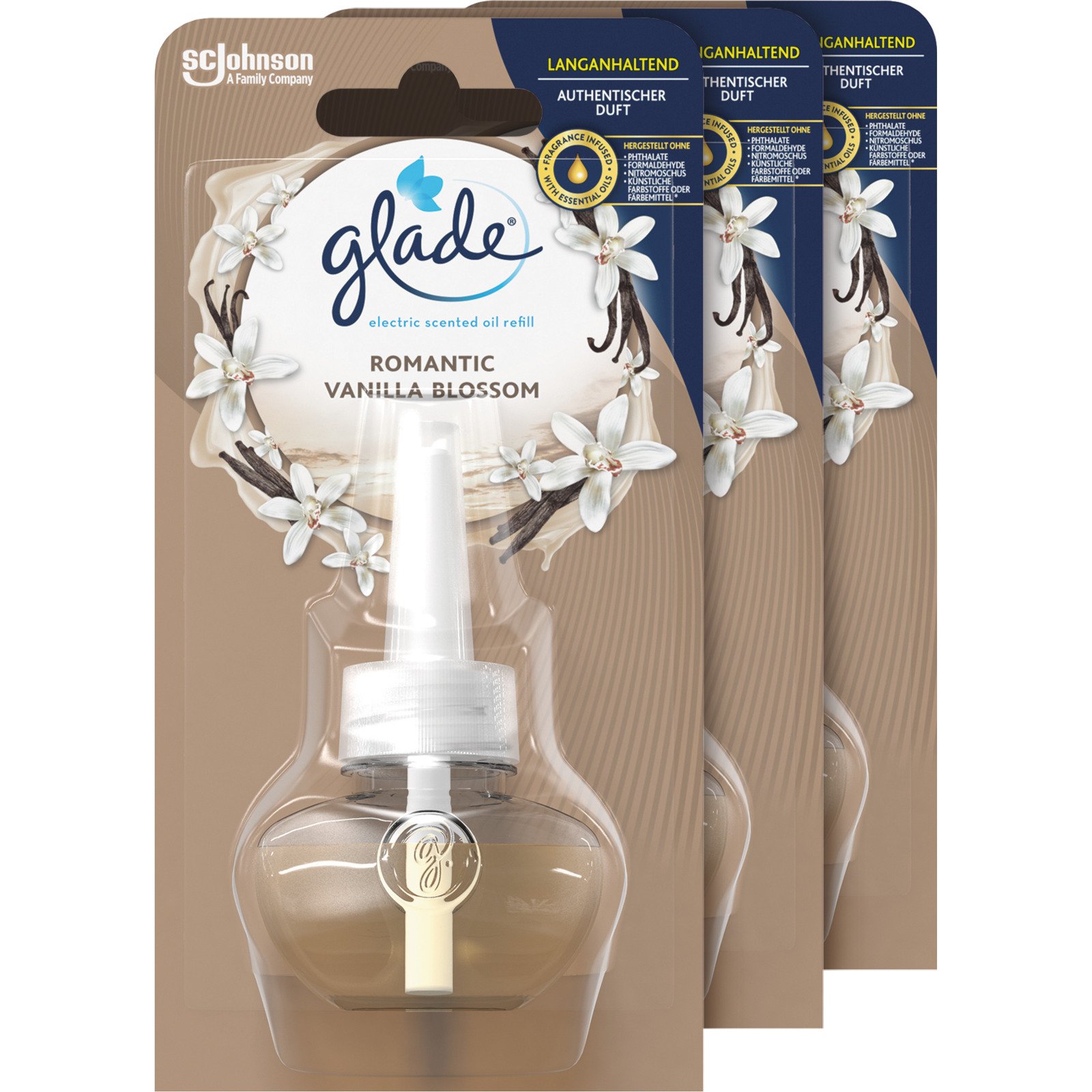 Glade Duftstecker Nachfüller Romantic Vanilla Blossom 3 x 20 ml