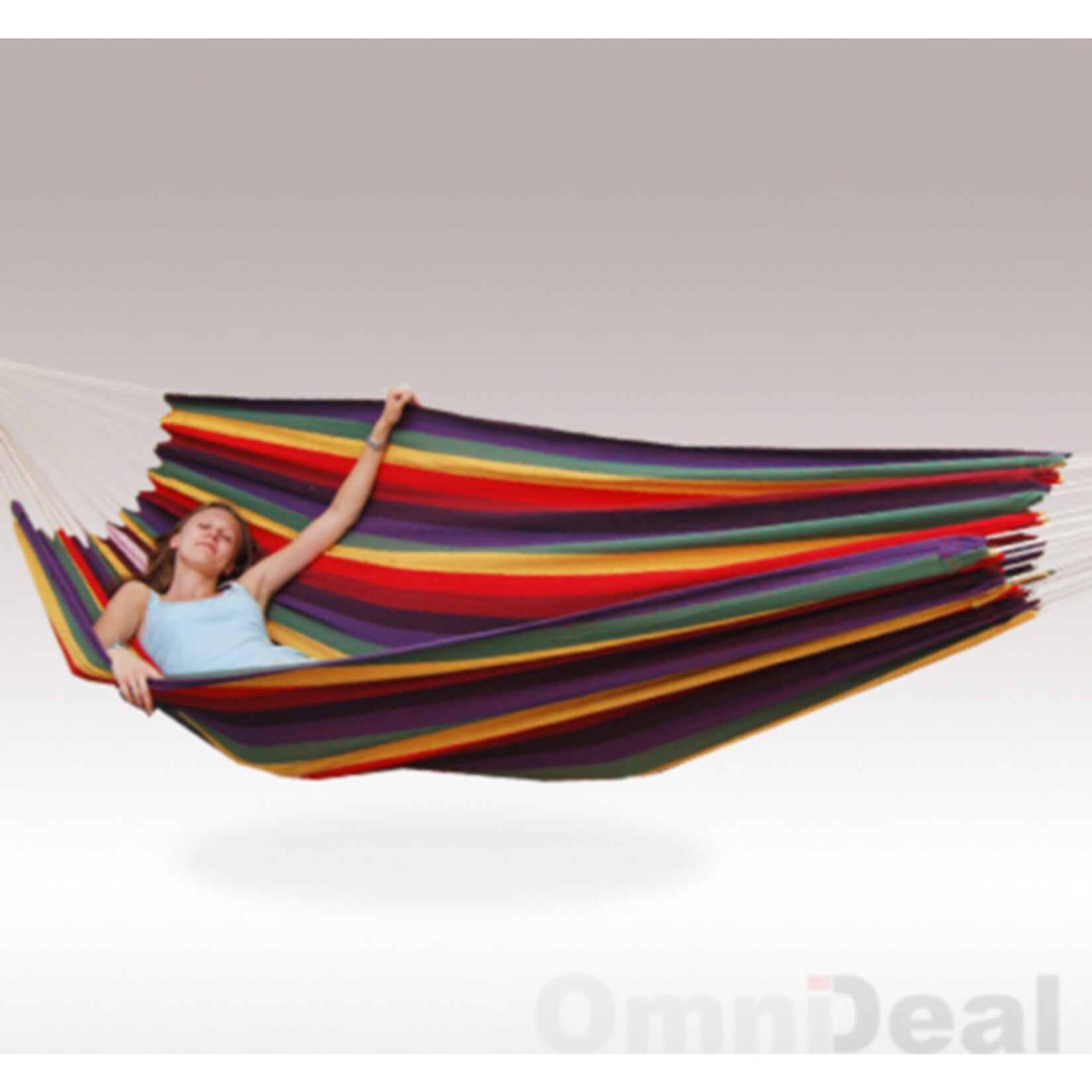 XXL Hängematte für 2 Personen bis 150kg 400x160cm Regenbogen