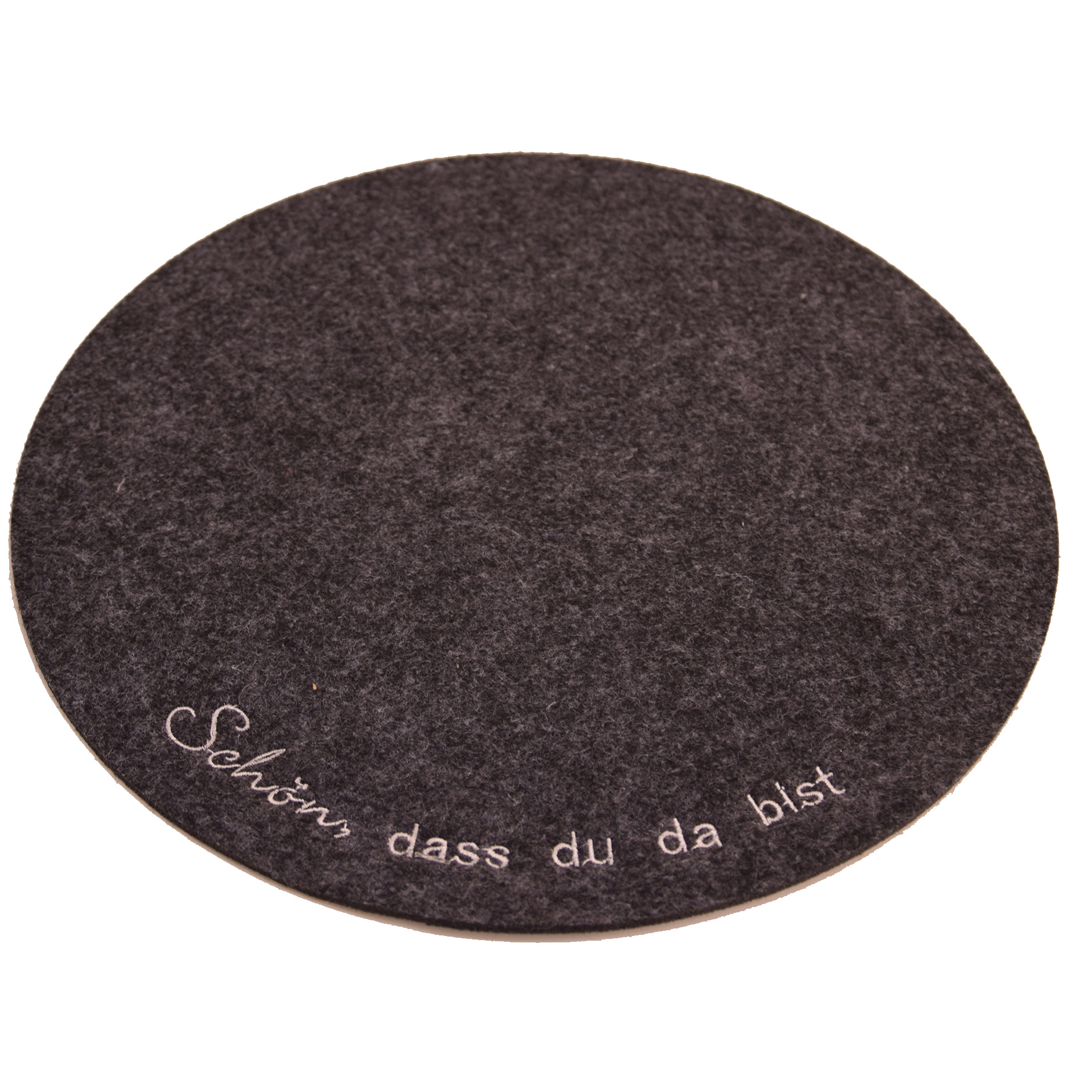 Filz-Platzmatte - Schön, dass du da bist - Ø 35 cm