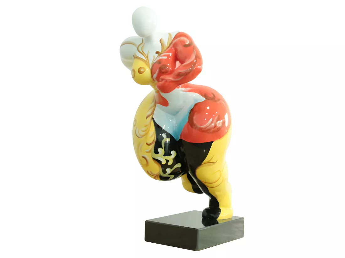Statue femme sportive avec peinture ornements H52 cm - LADY QUEEN