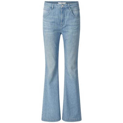 Damenjeans Flared, Mittelblau