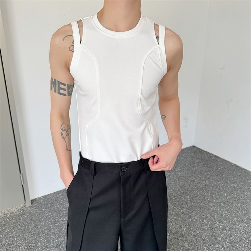 Freehop - Tanktop met ronde hals en bandjes
