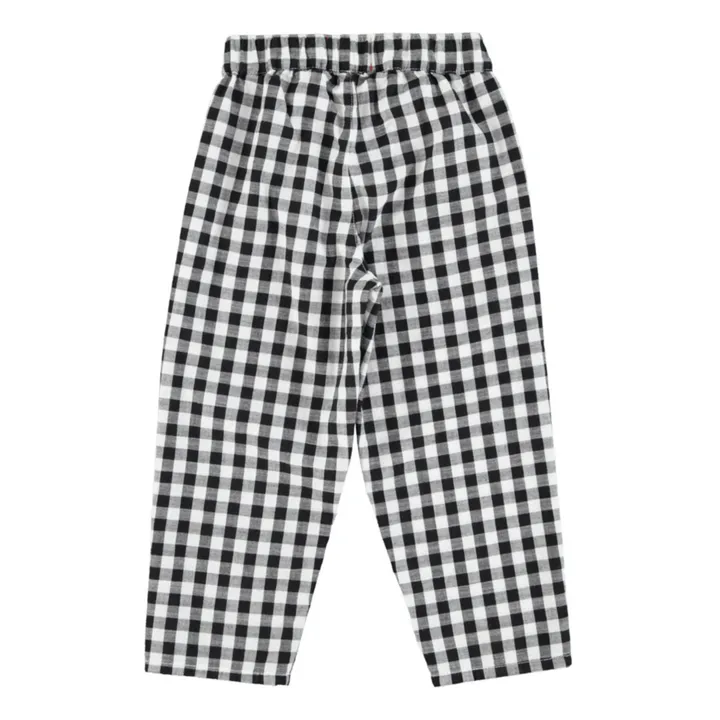 Piupiuchick Pantalon Vichy Coton Bio | Noir