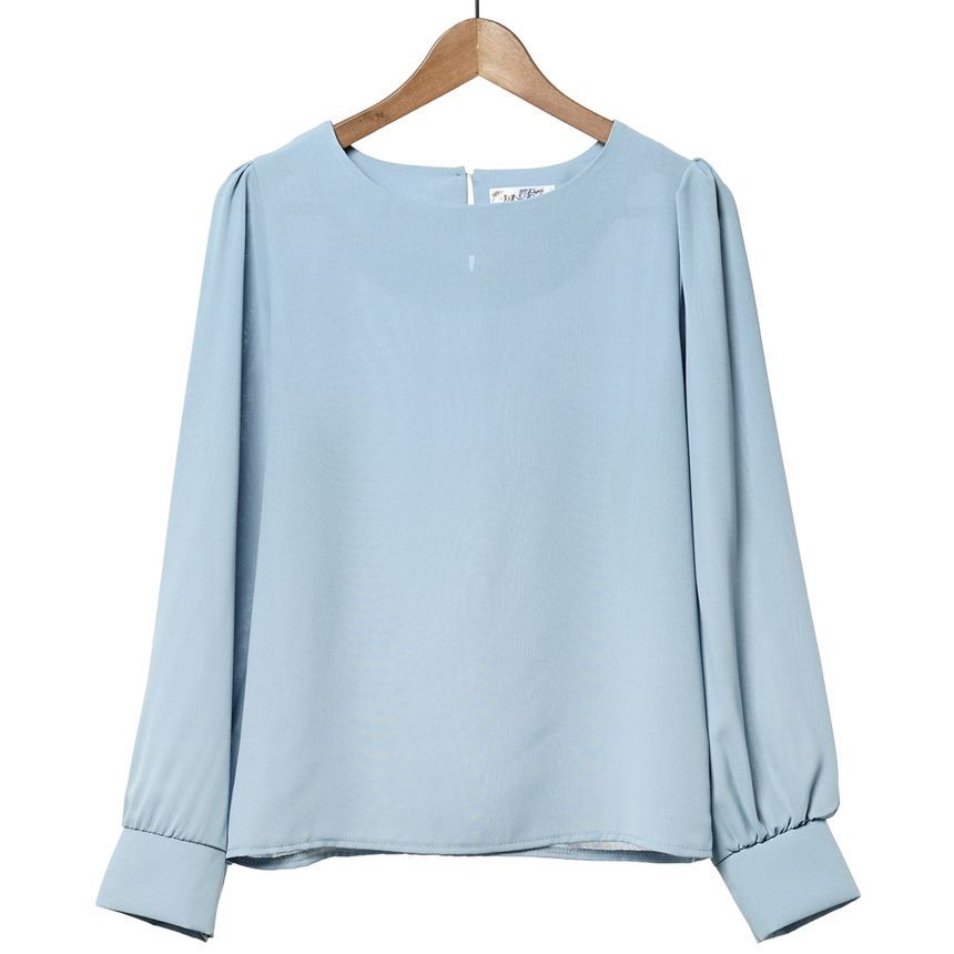 JOWI - Effen blouse met lange mouwen