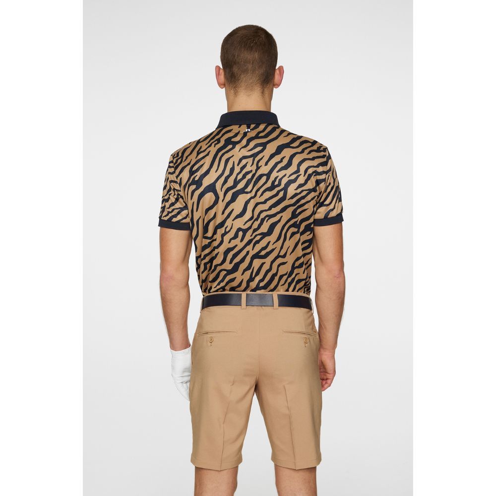 Tour Tech Print Pique Herre Tiger Brown