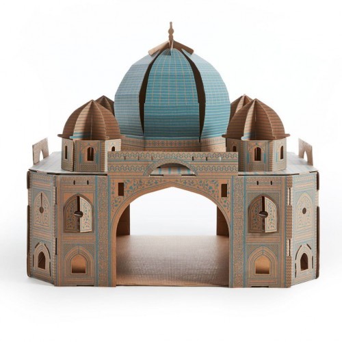 Casita Landmarks Taj Mahal Gato Cocô Marrom e Azul